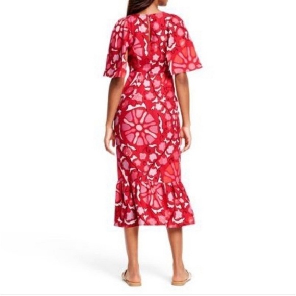 Rhode X Target Large Zinnia Floral Print Bell Sleeve Midi Dress - Picture 5 of 7